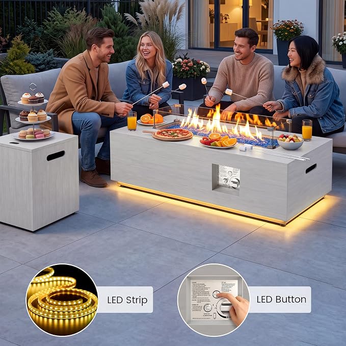 Light Grey w Golden LED