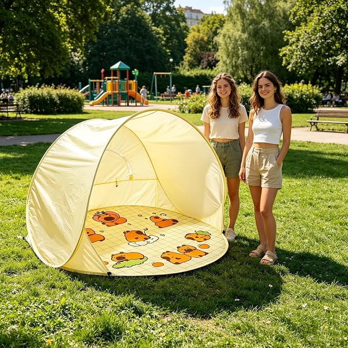 Cartoon pattern tent+ground pegs+storage bag