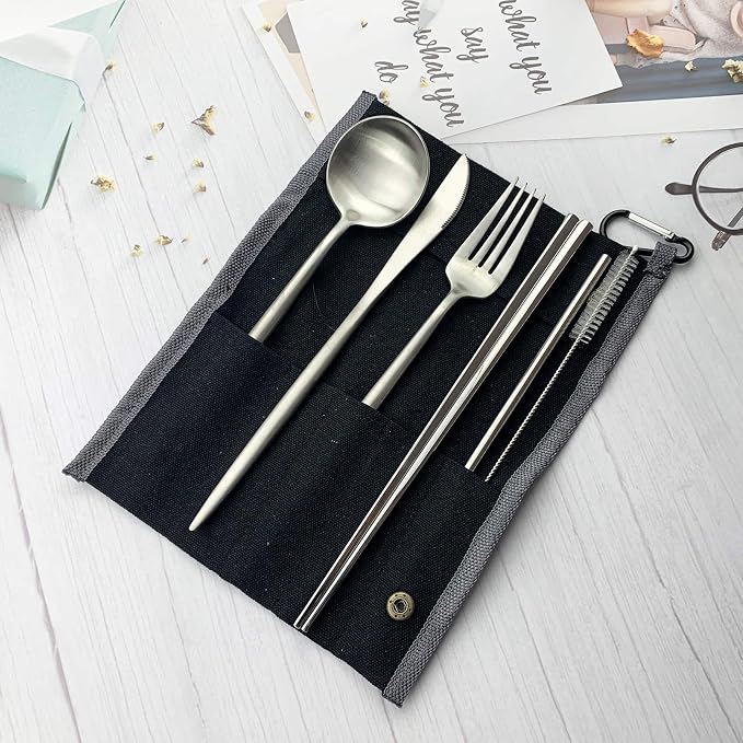 Silver-black pouch