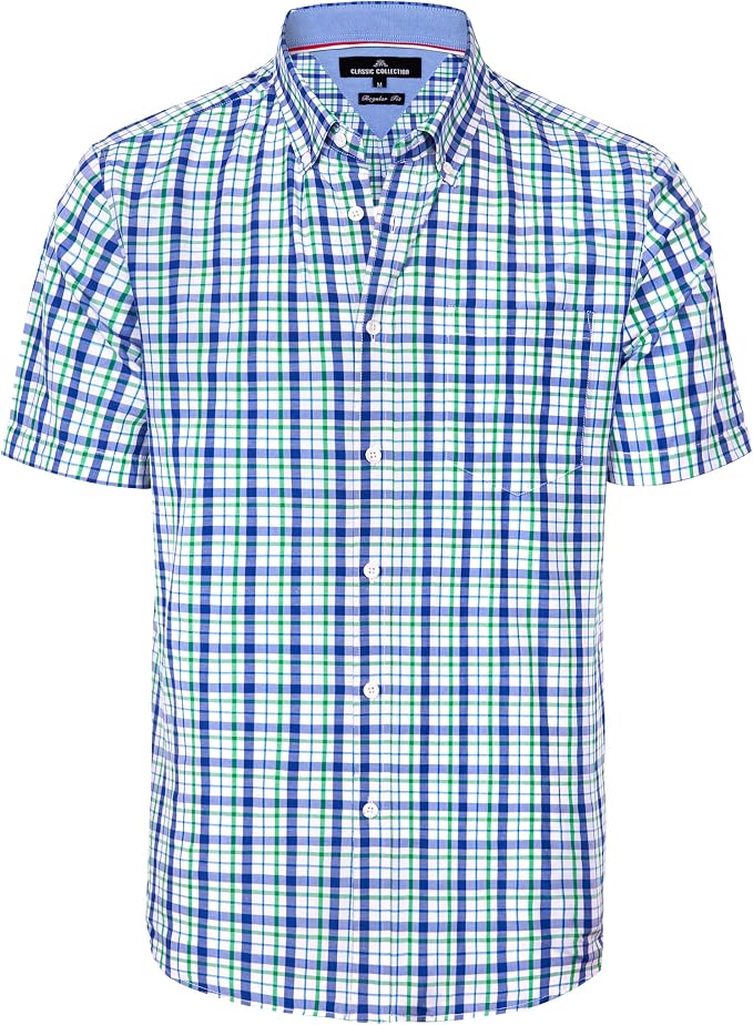 Navy Green Check