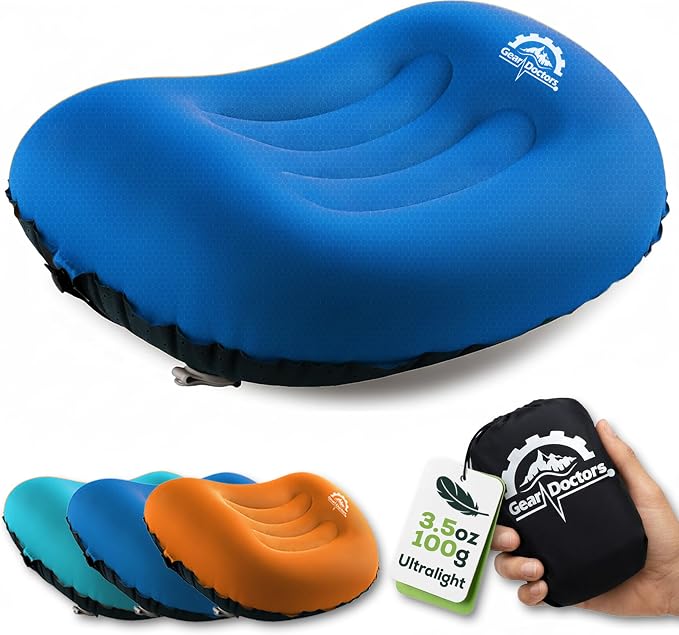 Blue Camping Pillow