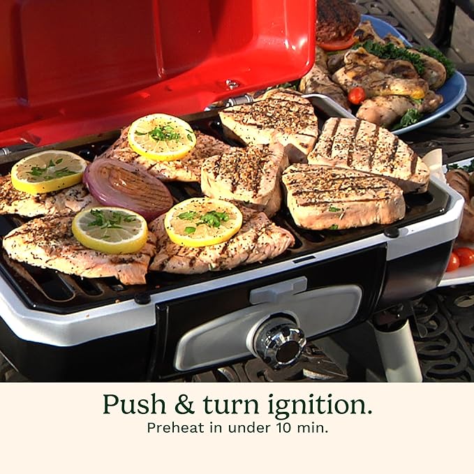 Petit Gourmet Tabletop Gas Grill, Red