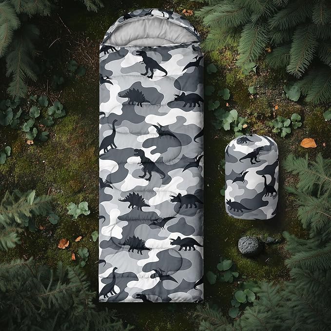 Gray Camo Dinosaur