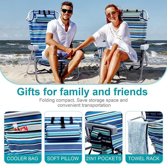 2pack Stripes-blue&cyan