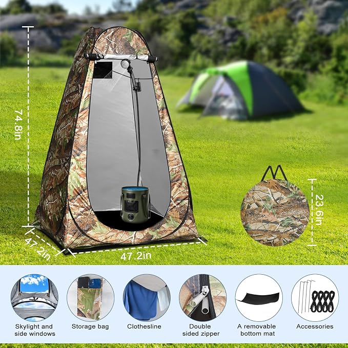 Portable Hot Shower with Tent