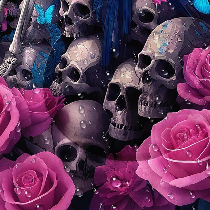 Pink Blue Flowers 34