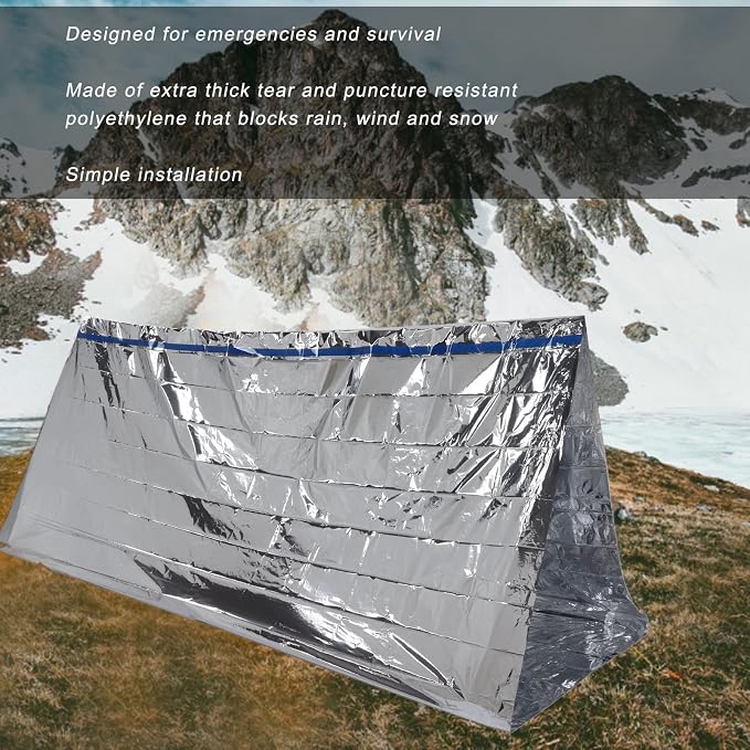 Silver tent + outer bag + bracelet