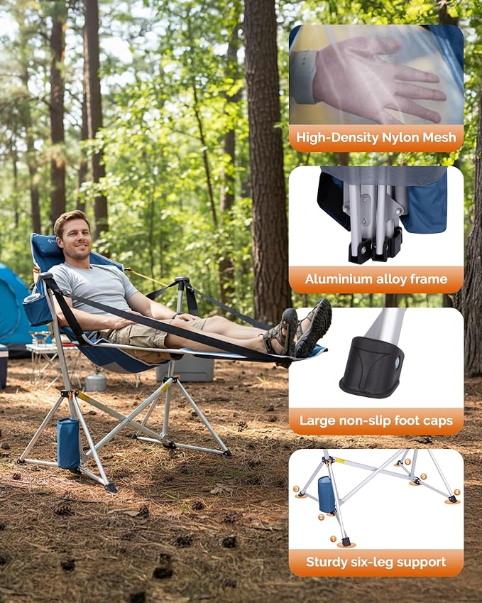 Footrest Deluxe Darkblue/Mesh