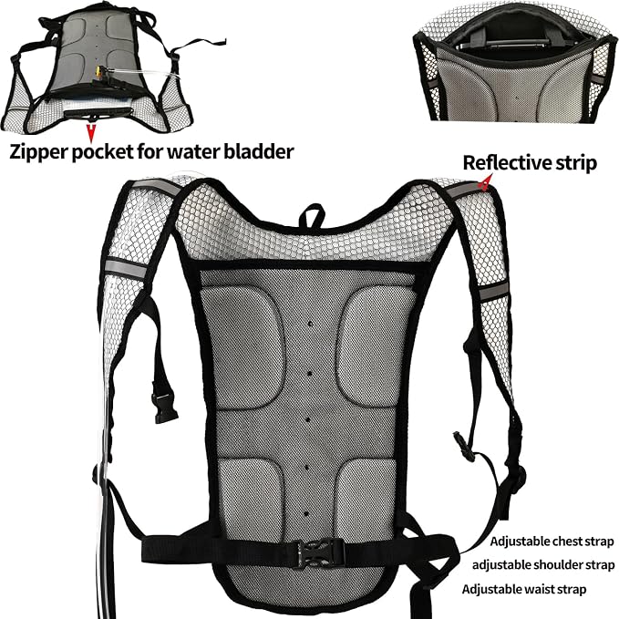 (Blue zipper)Black pack with bladder