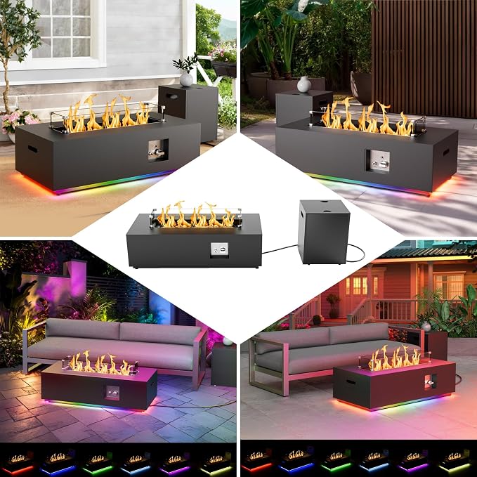 Black - 42'' Rectangular w RGB LED