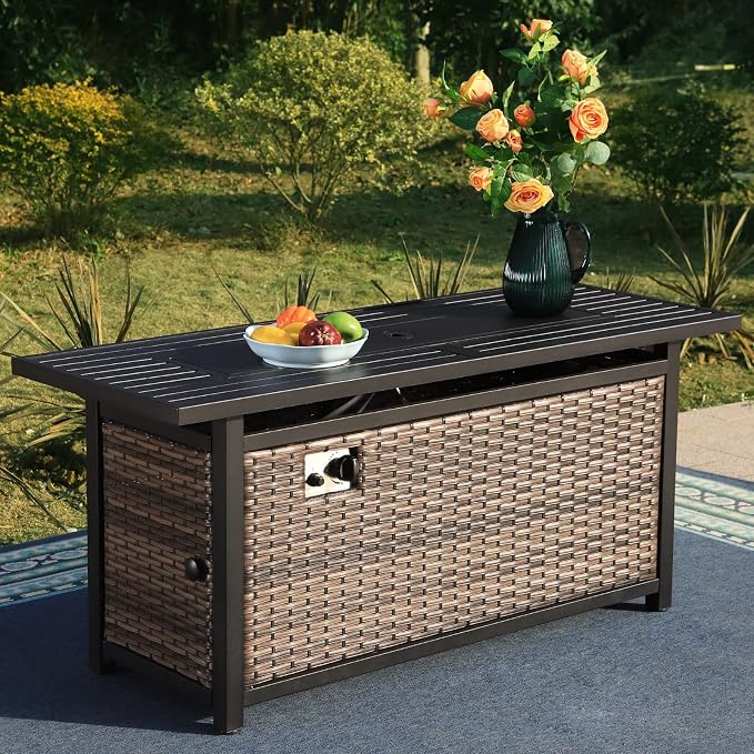 Brown with wicker