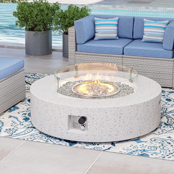 Terrazzo White+Gray Glass