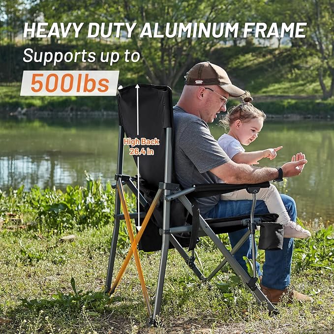 Aluminum Lumbar Support Black
