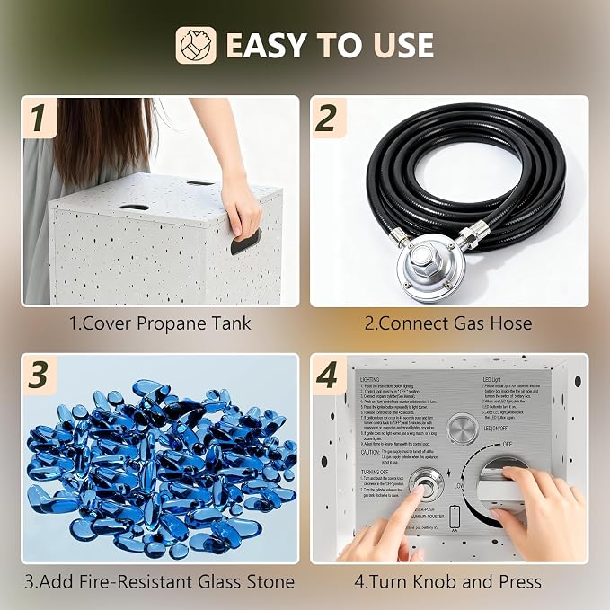 30'' Round Speckled White w Warm LED