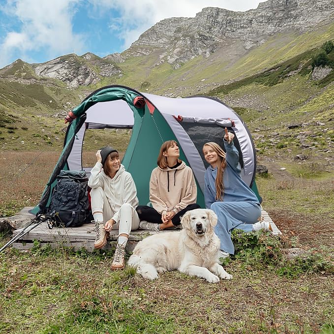 3 Person Green with Vestibule