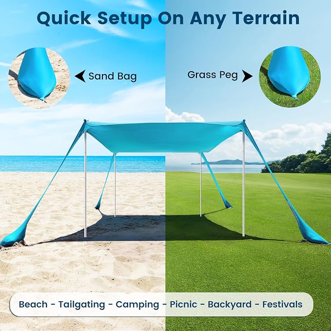 Light Blue (10x10 FT 4 Pole)