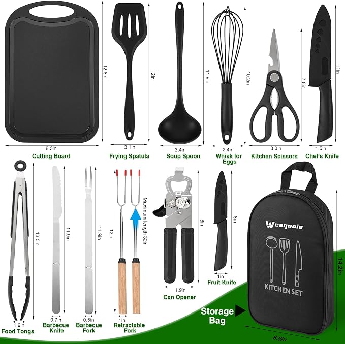 14PCS Black