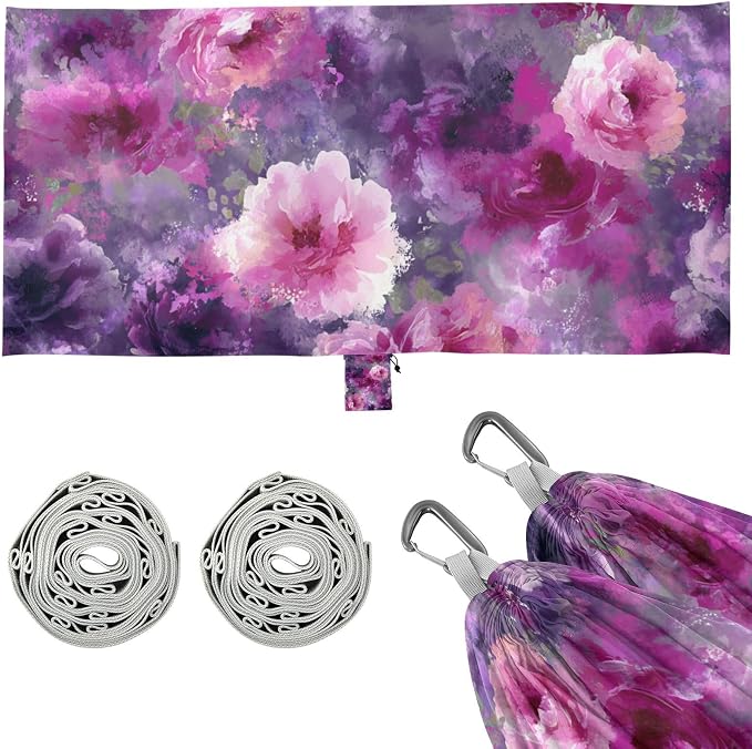 Watercolor Pink and Purple Flowers
