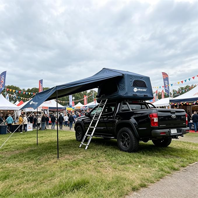 Tent with 90°awning