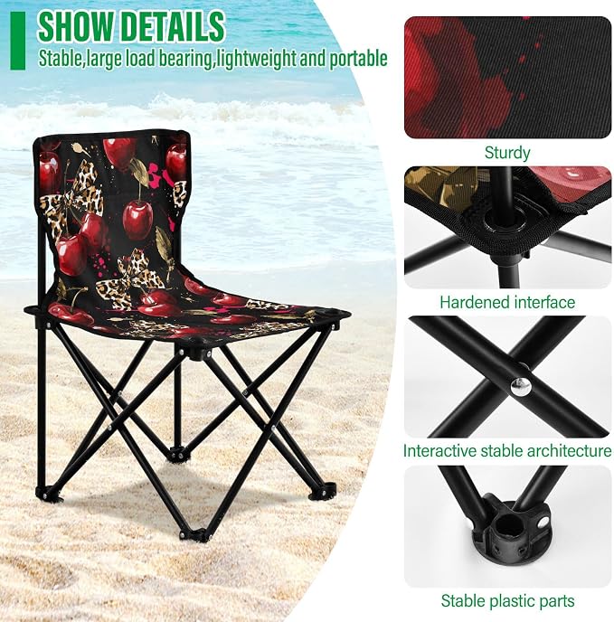 Red Bow Cherry Leopard Black