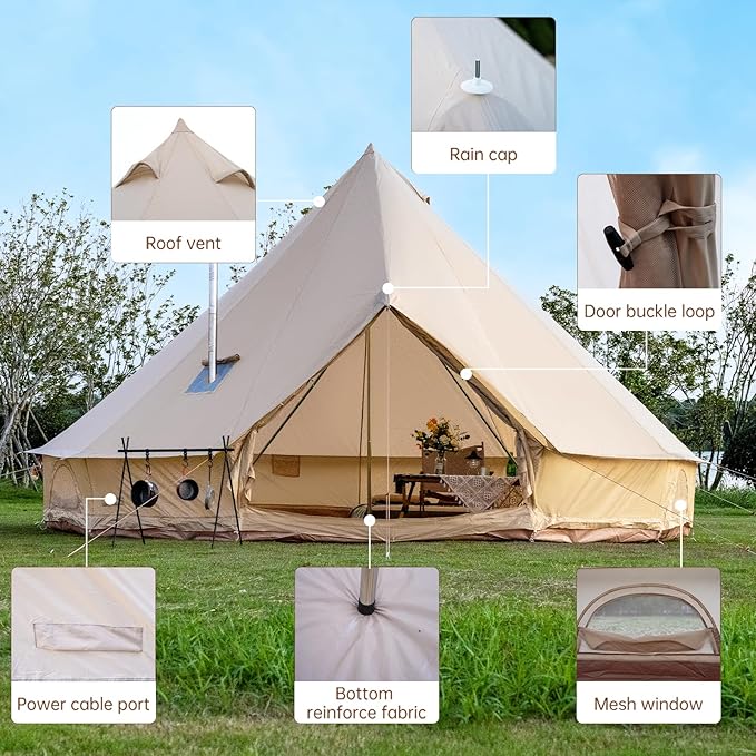 16.4*16.4*9.8ft /Beige /6-8 pers