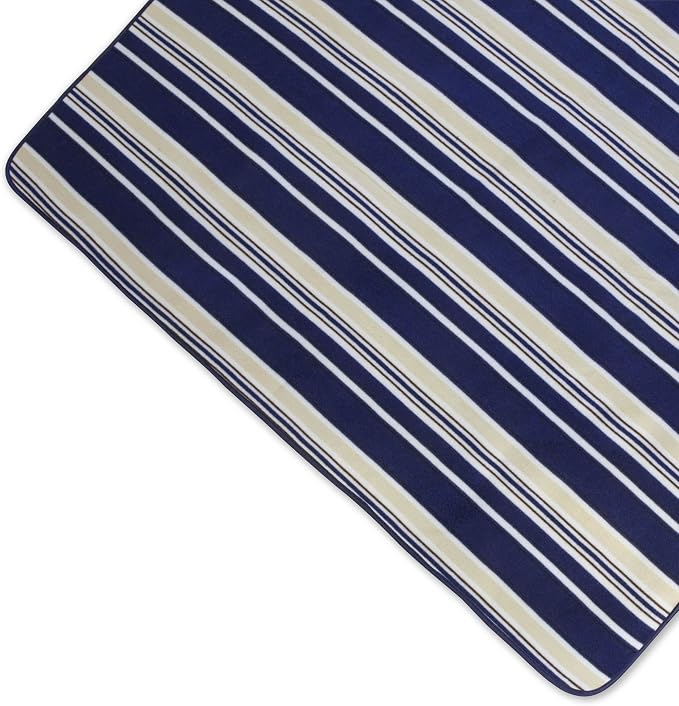 Blue Stripe Pattern With Navy Flap
