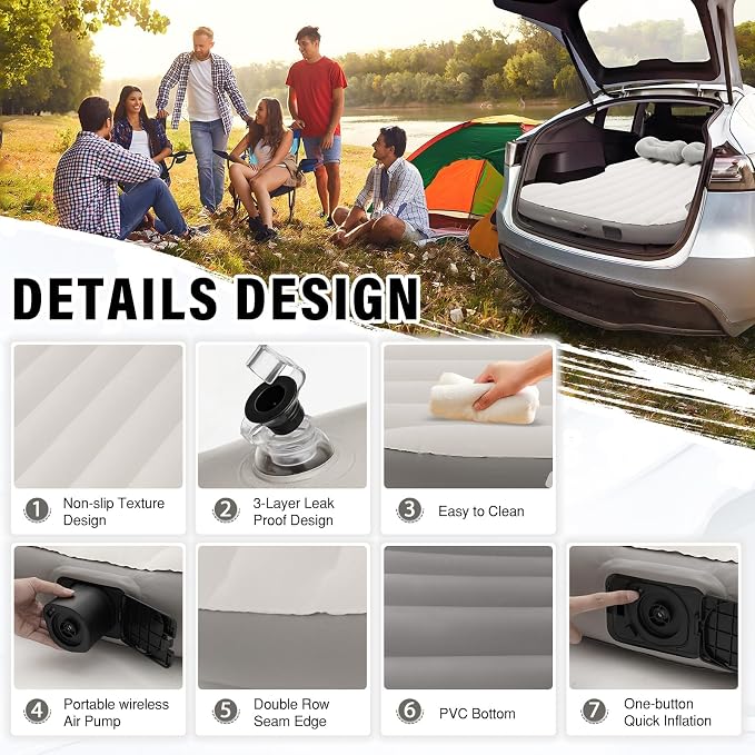 For Model Y 2020-2025 2026 Beige With Grey