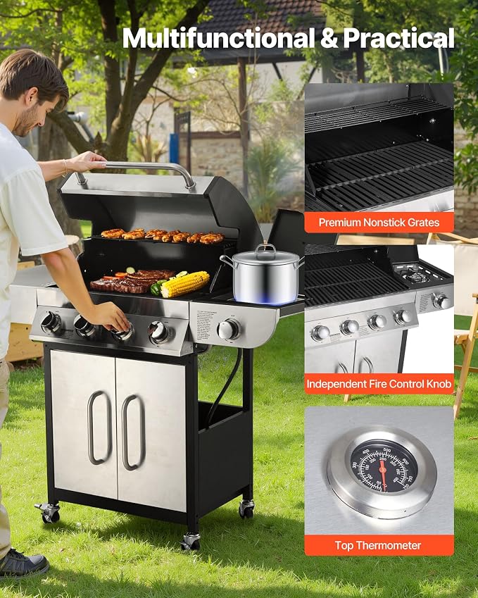 4+1 Burner Stainless Steel