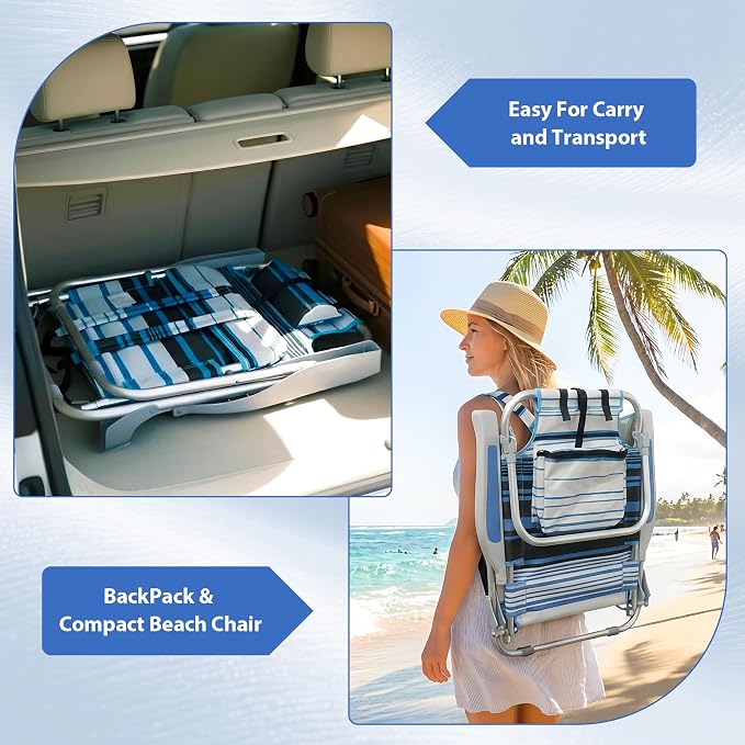 2 Pack Coastal Blue Stripe