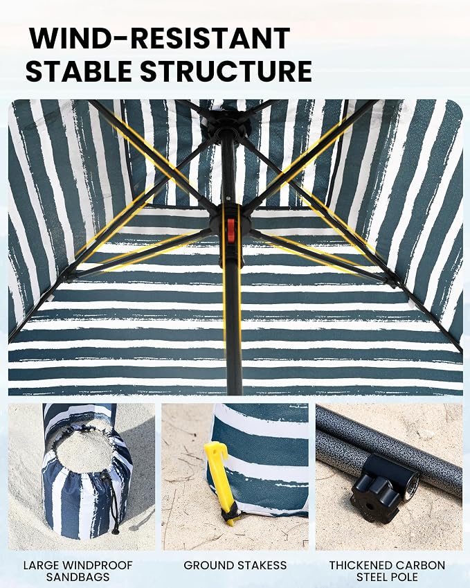 6' x 6' A-Sailor Stripes