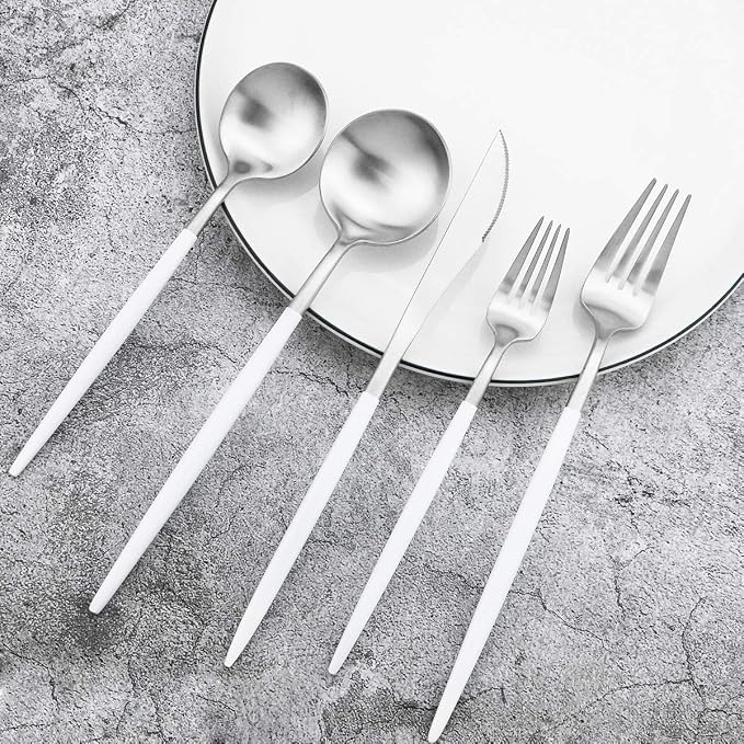 White Handle Silver