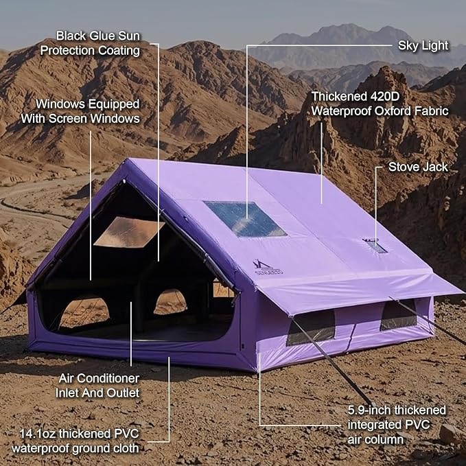 Purple - with Waterproof Pad & Fireproof Mat