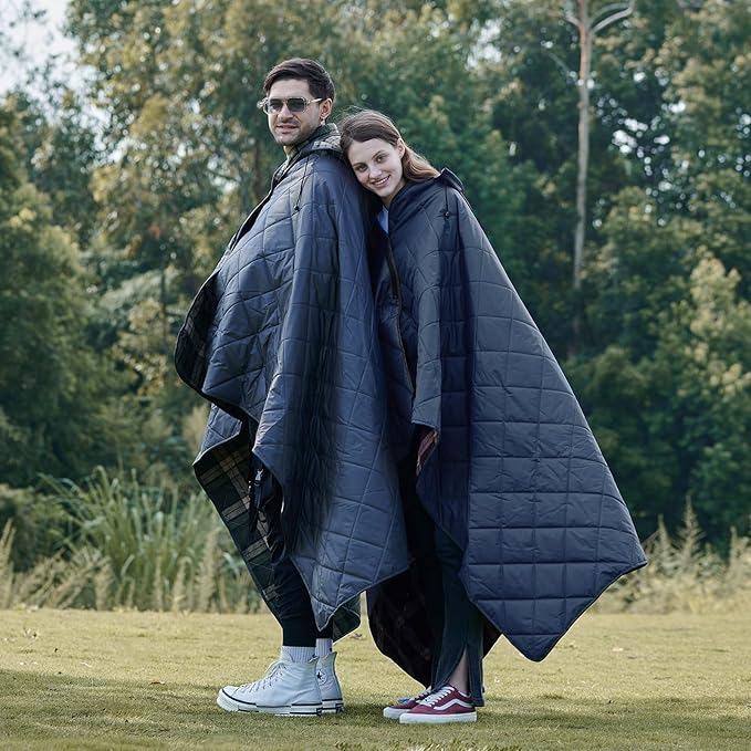 Dark Blue Outer With Blue Plaid Fleece