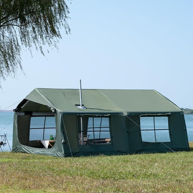 11.81ft*15.75ft*7.22ft (8-12 person)(Green)(w/ Rain Cover)