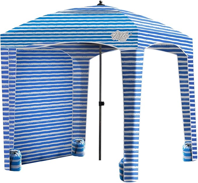 6' x 6' Blue Stripes with Changing Room