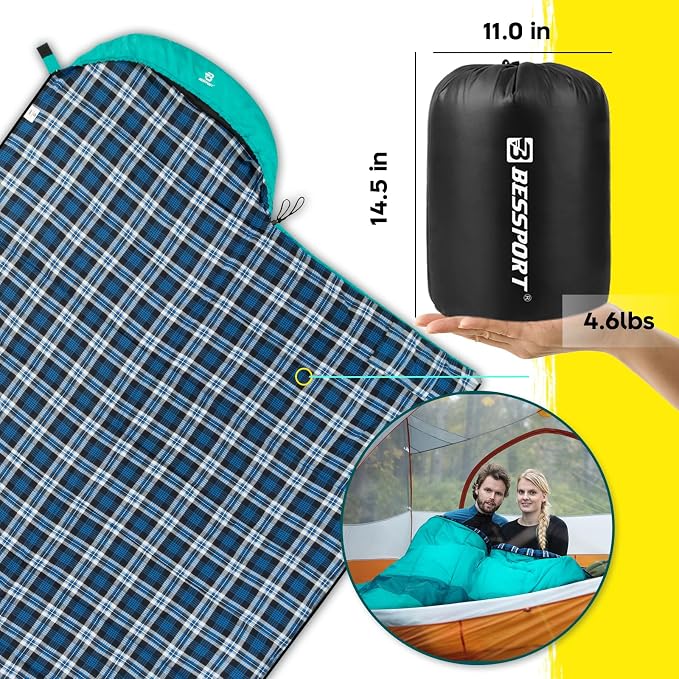 Flannel Lined Blue&Green(-5℃)