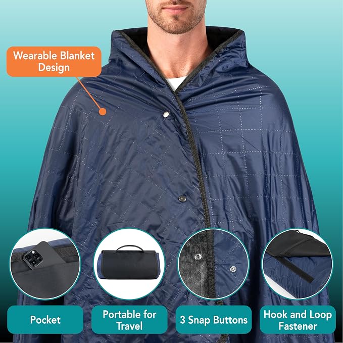 Navy Blue/Grey Fleece