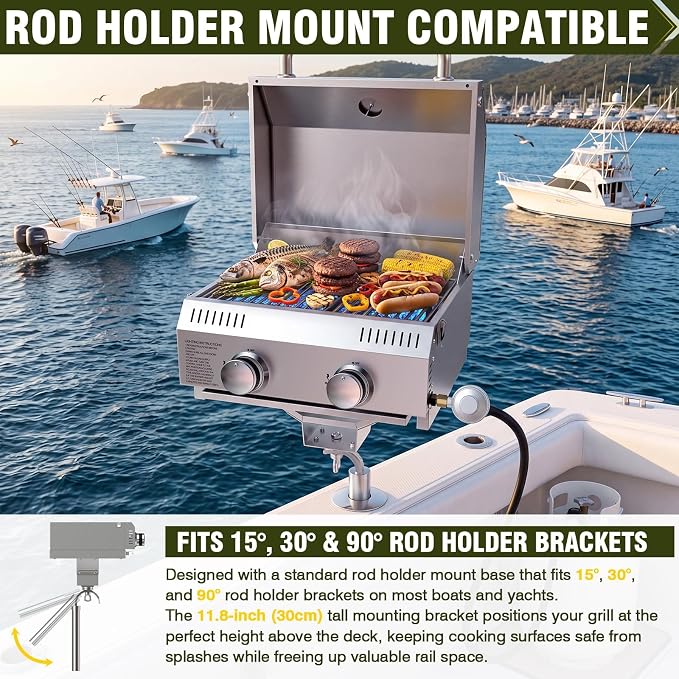 2 burner with Dual Connections&Boat Ship