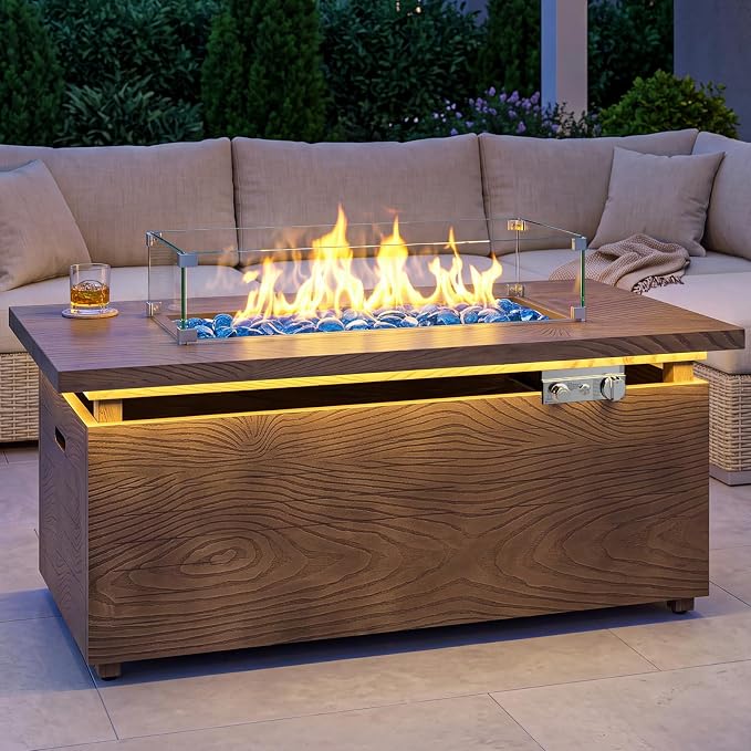 Teak Finish w Golden LED
