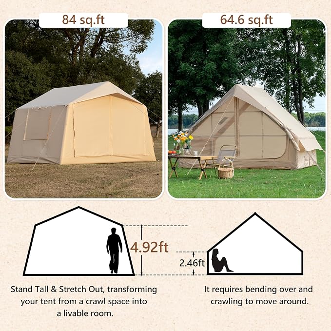 10.5ft*8.04ft*7.05ft (4-5 person)(Beige)