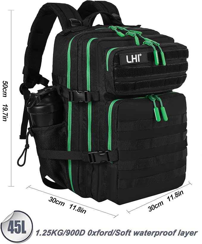 1.0 Black With Green Zipper