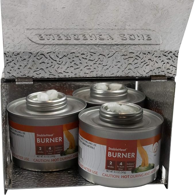 4x Fuel Cans with Stove Set & Cooking Set