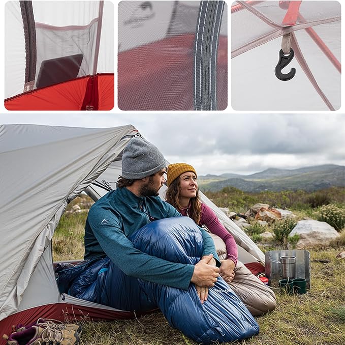 Grey Red-20D Nylon