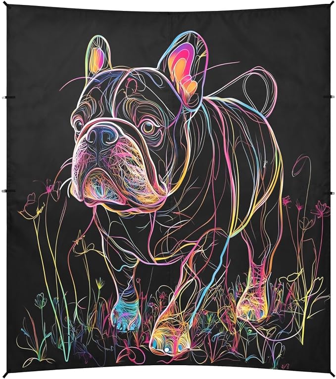 Neon French dog