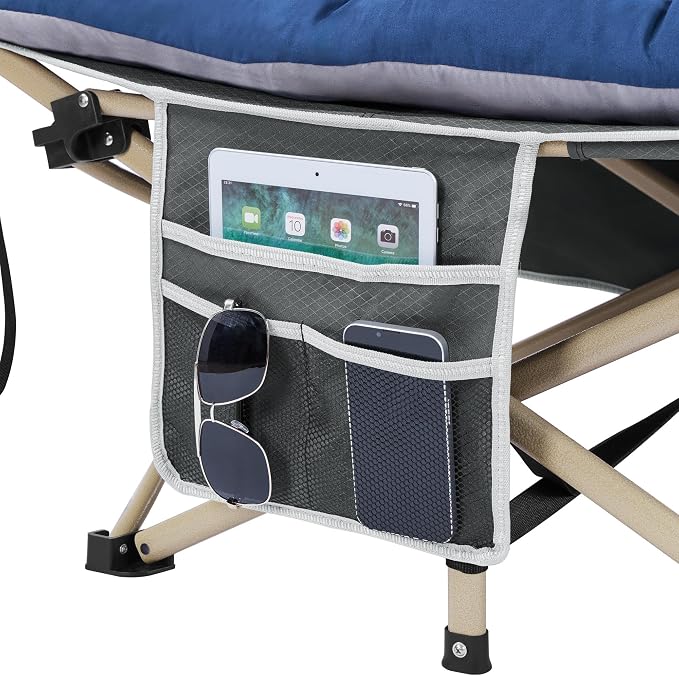 Gray Cot/Blue Pad