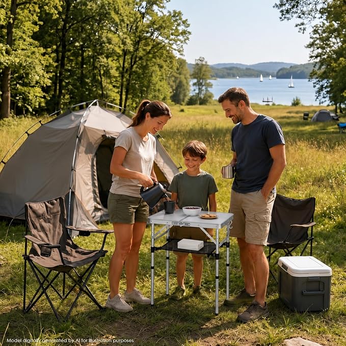 3 Heights Table With Mesh Layer