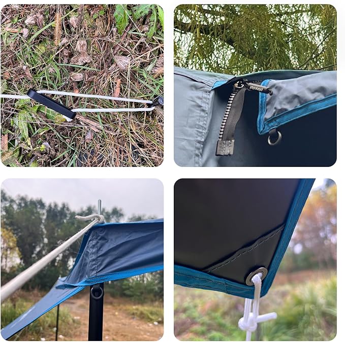 Tent with 90°awning