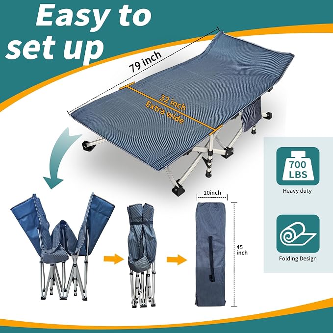 Xxl Cot With Brown Pad