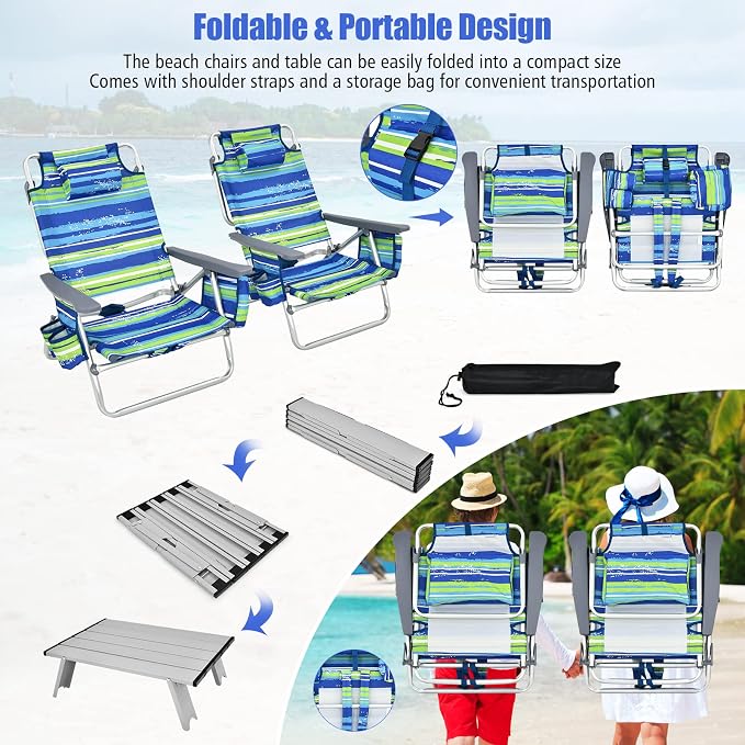 Blue & Green Stripes