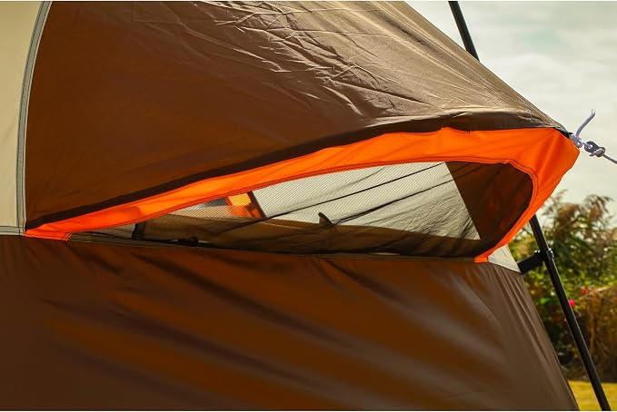 Brown-12 Person-2 Bay Windows-Full Rainfly